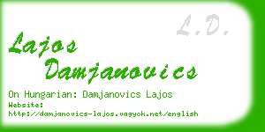 lajos damjanovics business card